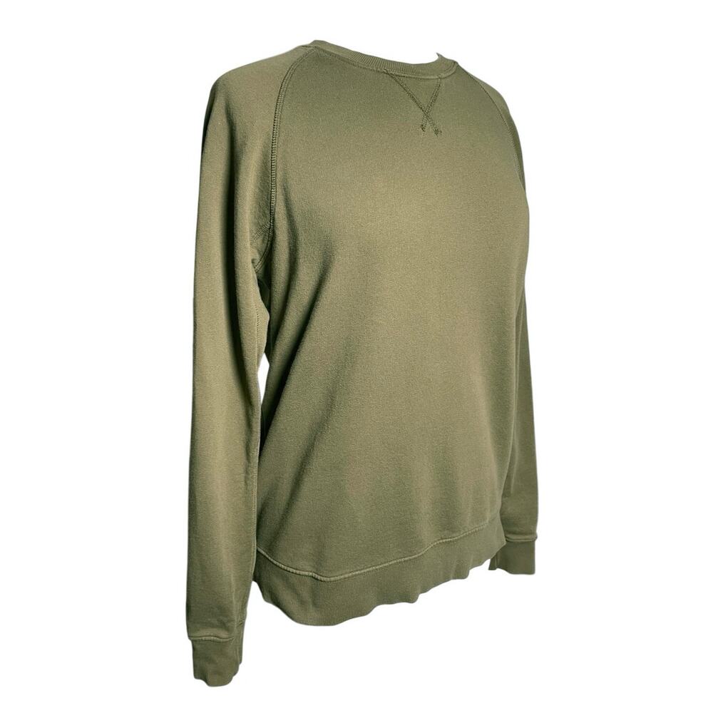 PACT Women’s Army Green Pullover Crewneck Sweatshirt - Picture 2 of 4